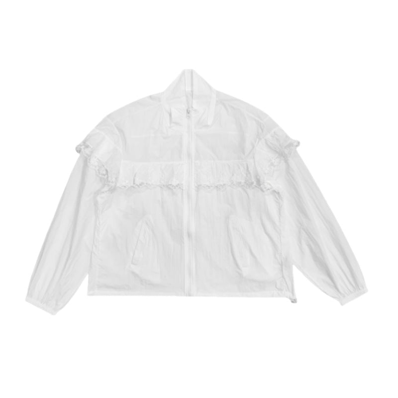 Damen Übergangsjacke Rüschendetails Eveloria