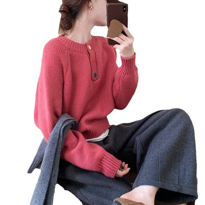 Damen Pullover Weiches Material Bunt Eveloria