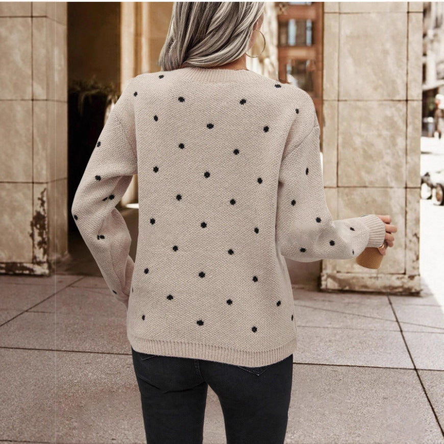 Damen Pullover Verspielt Muster Komfortschnitt Eveloria