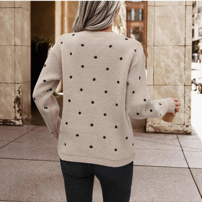 Damen Pullover Verspielt Muster Komfortschnitt Eveloria