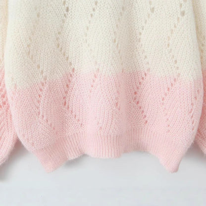 Damen Strickpullover Komfortabel Pastellfarben Eveloria
