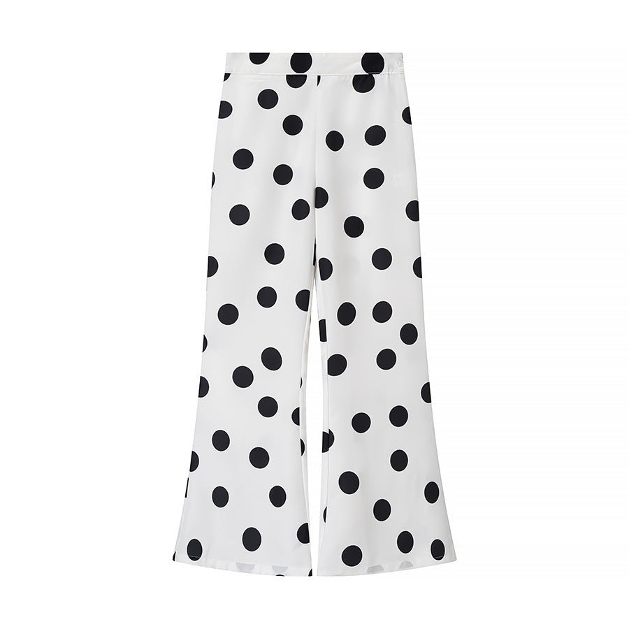 Damen Hose Weite Punktmuster Eveloria