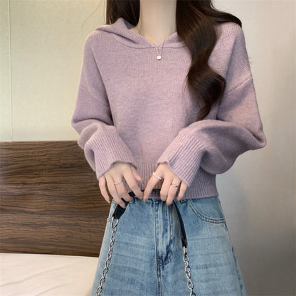 Damen Hoodie Lässige Passform Strukturiertes Material Grau Eveloria