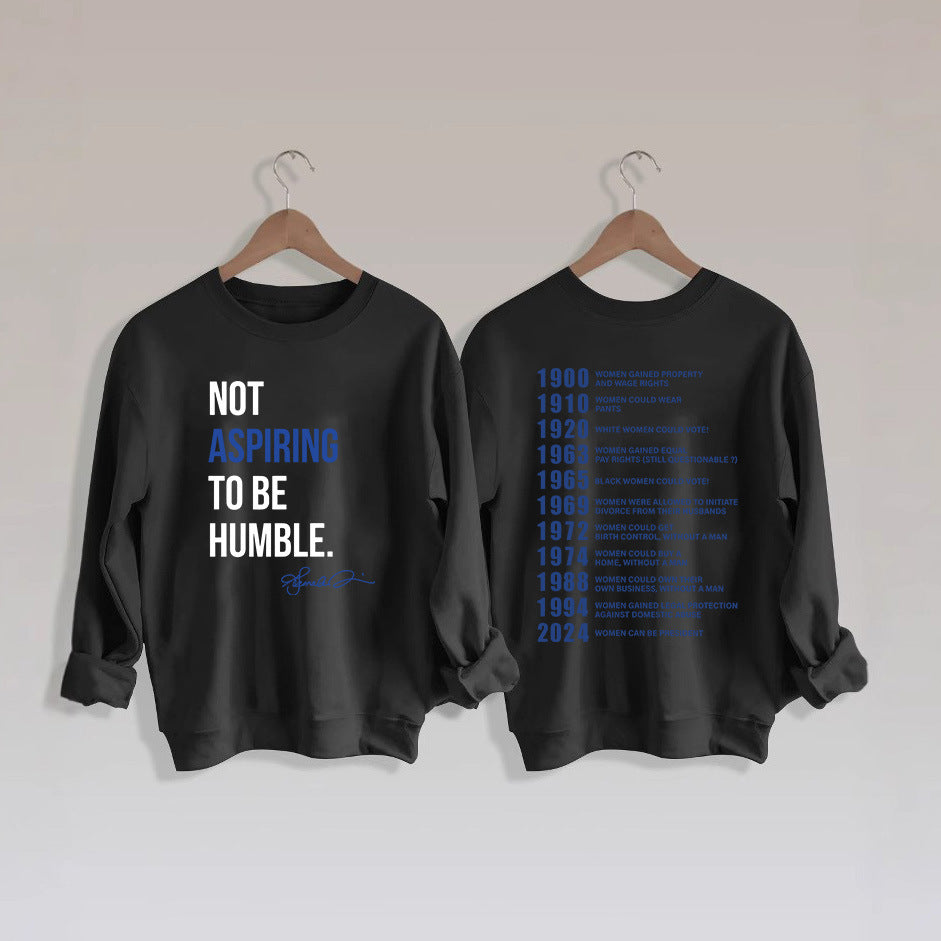 Damen Sweatshirt mit Schriftzug und historischem Motiv Eveloria