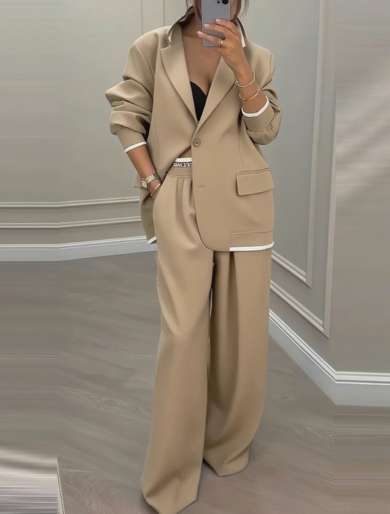 Damen Blazer-Hose-Set Weiter Schnitt Modern Eveloria
