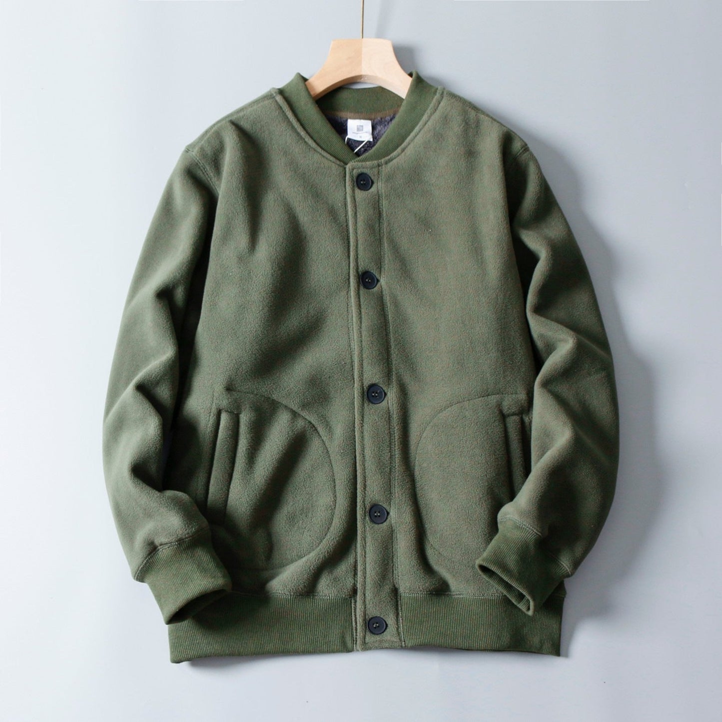 Damen Fleecejacke Bequem Mit Taschen Grau Eveloria