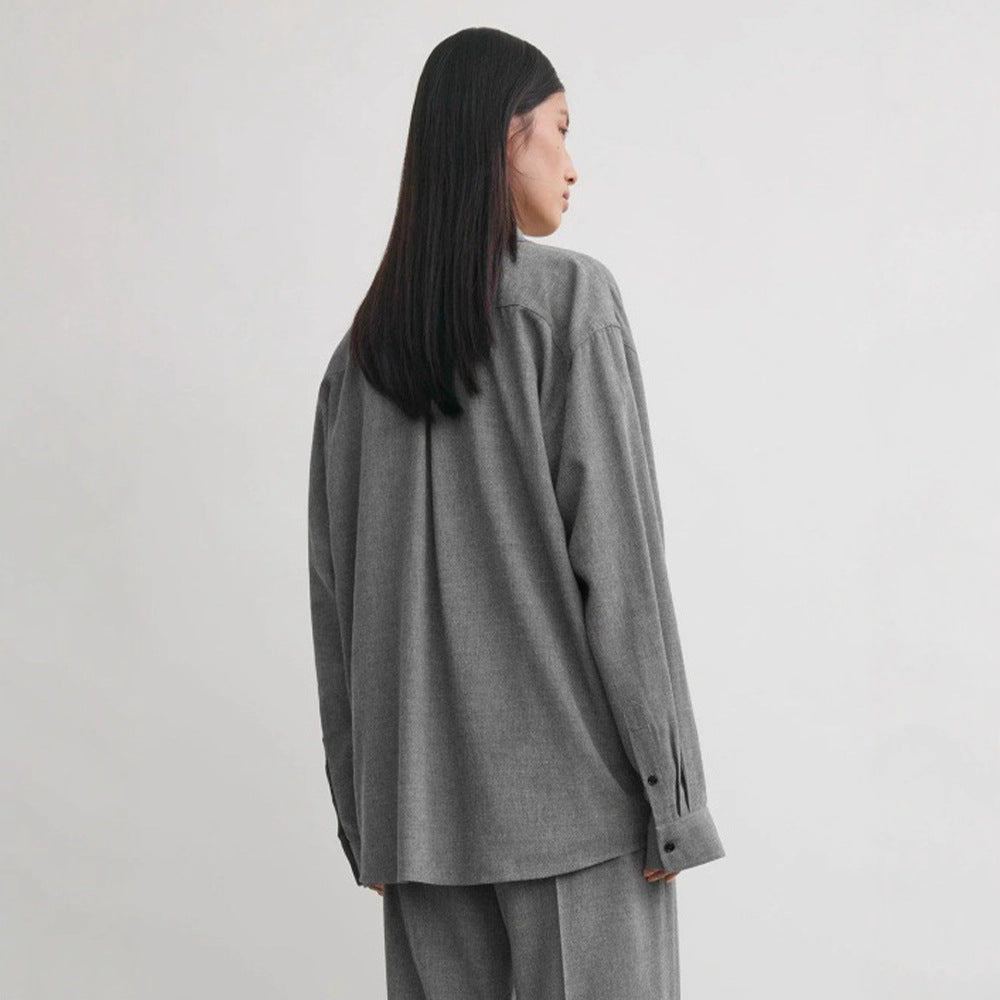 Damen Oversized Hemdbluse Moderner Schnitt Lässig