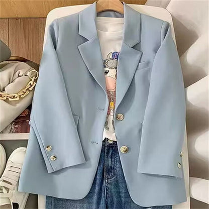 Damen Blazer Doppelter Knopfleiste Eveloria Schwarz - Eveloria