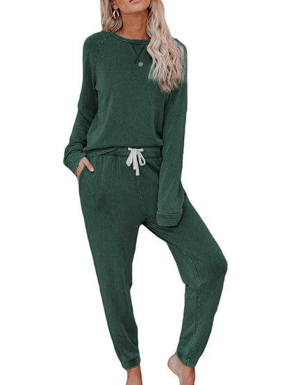Damen Lounge-Set Oversized-Pullover und Hose Bequem Grau Eveloria