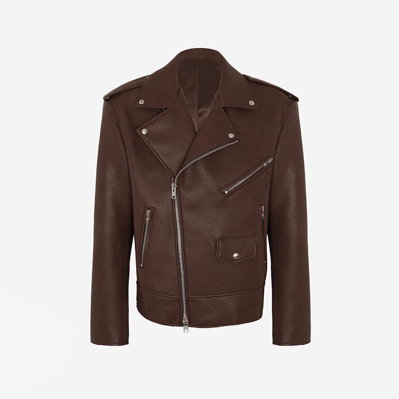 Damen Bikerjacke Oversize Schnitt Leder Eveloria