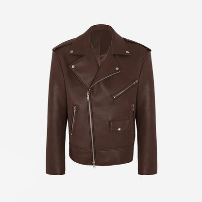 Damen Bikerjacke Oversize Schnitt Leder Eveloria