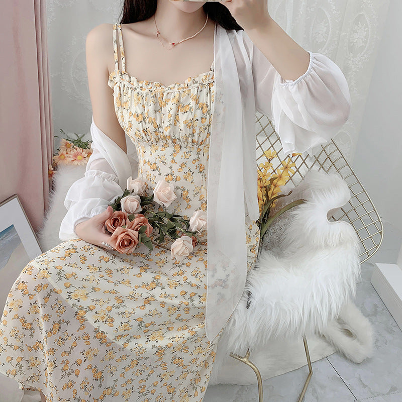 Damen Chiffon Bluse Voluminöse Rüschensäume Eveloria