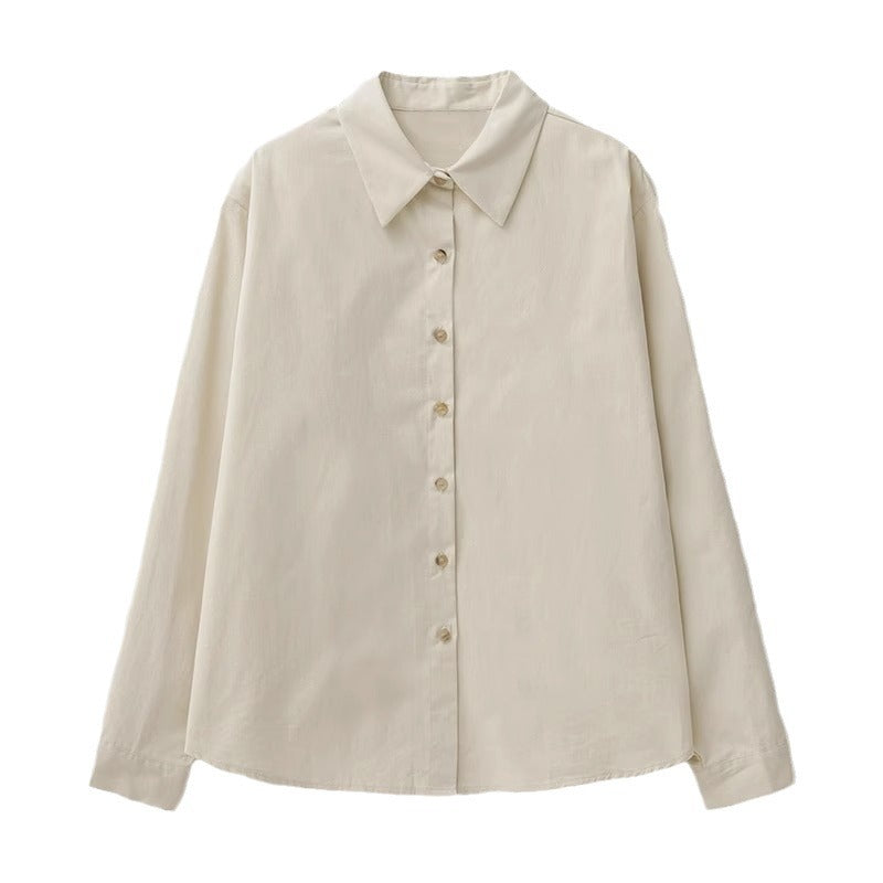 Damen Bluse Elegantes Design Schmaler Kragen Weiße Eveloria