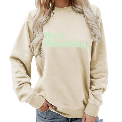 Damen Sweatshirt Lässiger Schnitt Moderner Schriftzug Grau Eveloria