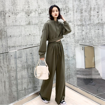 Damen Loungewear-Set Kapuzenpullover Hose Bequem Grau - Eveloria