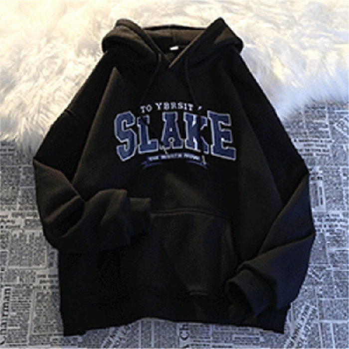 Damen Hoodie Kapuze Lässig Grau Eveloria