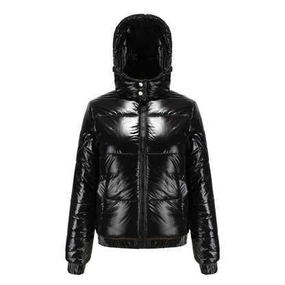 Damen Winterjacke Wasserabweisend Thermo Komfort Glänzend