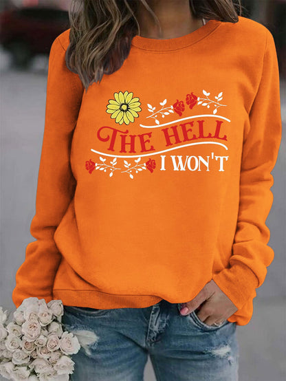 Damen Sweatshirt Verspieltes Motiv Bequem Grün Eveloria