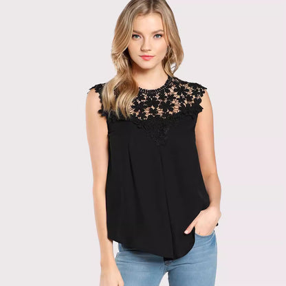 Damen Bluse Flora Stickerei Fließend Weiss Eveloria