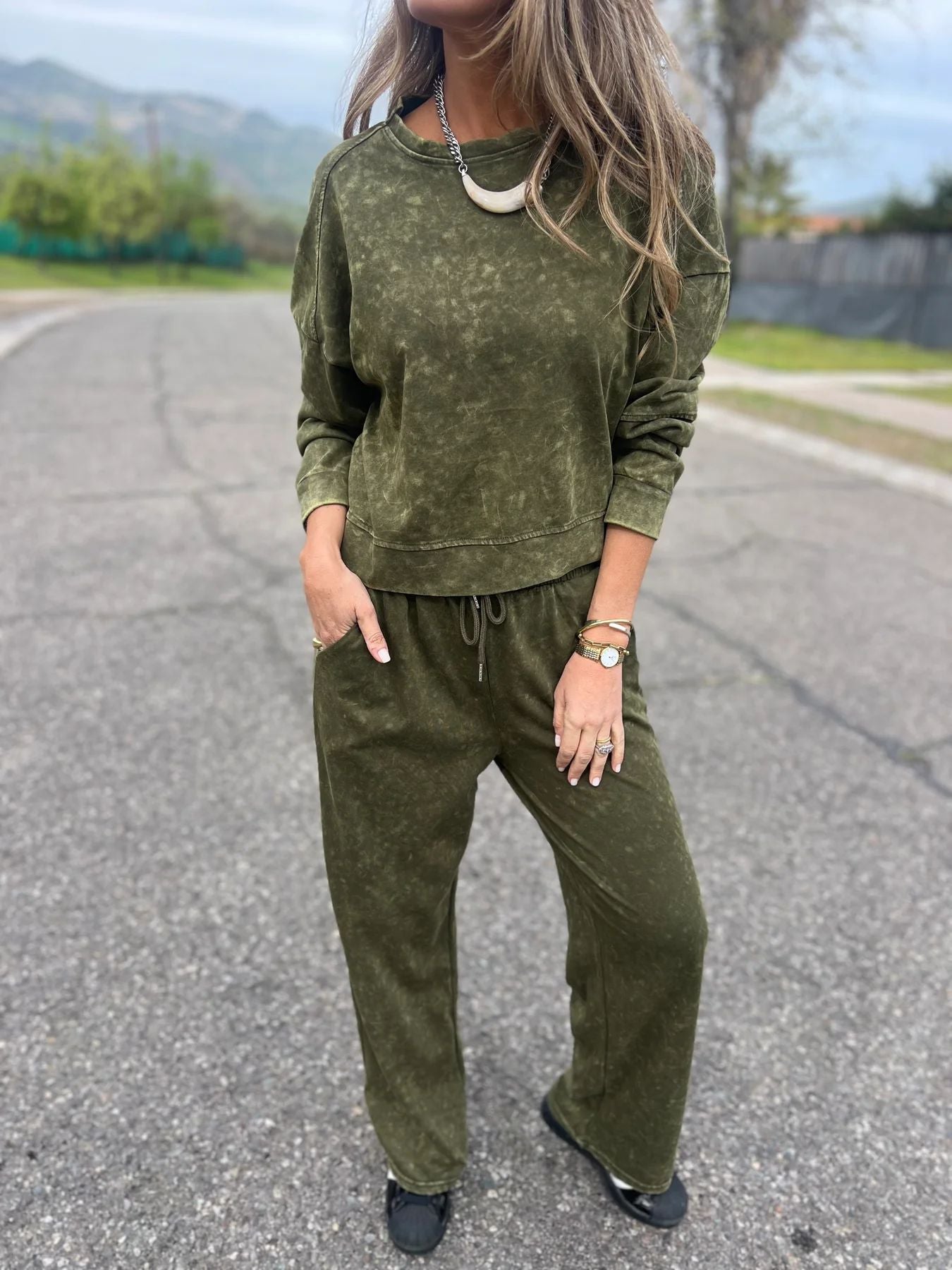 Damen Sweatshirt Jogginghosen Set Eveloria