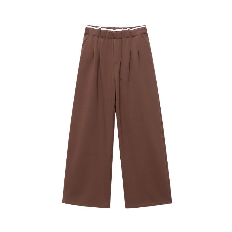 Damen Hose Lässiger Stil Breiter Schnitt Elastisch Eveloria