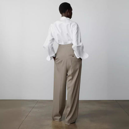 Damen Hochbundhose Klassische Falten Eveloria