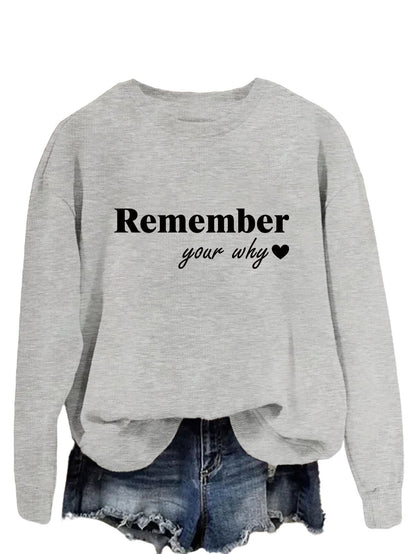 Damen Sweatshirt Lässig Motiv-Aufdruck Grau Eveloria