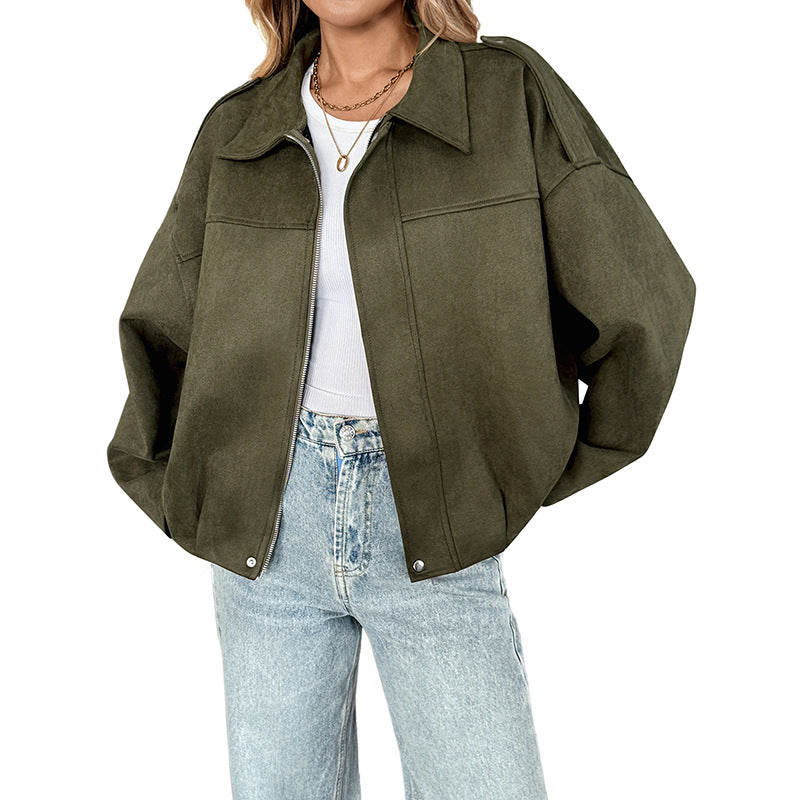 Damen Oversized-Jacke Hochwertiges Material Lässig Eveloria