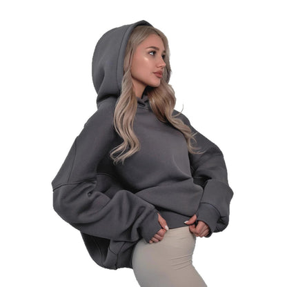 Damen Oversized Kapuzenpullover Drop-Shoulder-Schnitt Eveloria