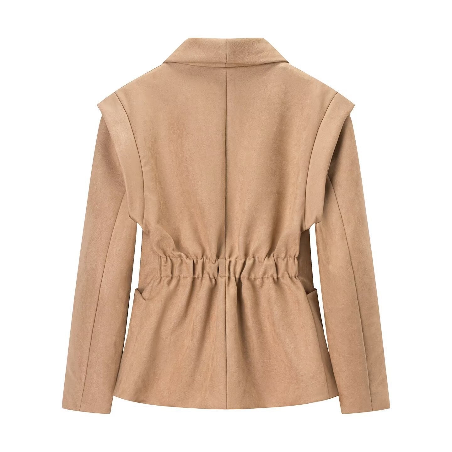 Damen Blazerjacke Wildlederimitat Weich Eveloria