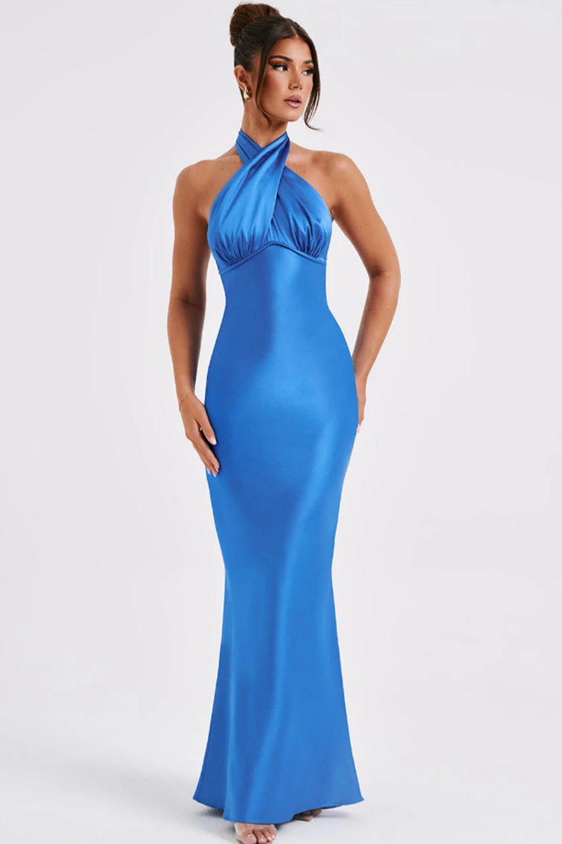 Damen Abendkleid Halterneck Figurschmeichelnd Eveloria