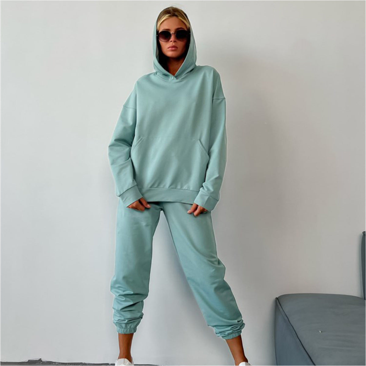 Damen Hoodie-Set Weiches Baumwoll-Mix Eveloria