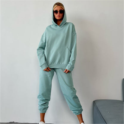 Damen Hoodie-Set Weiches Baumwoll-Mix Eveloria
