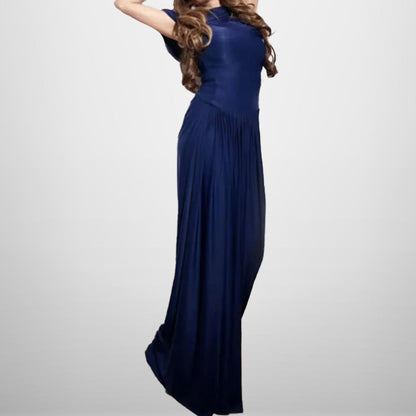 Damen Wickelmaxikleid mit Drapierung Elegantes Design Eveloria