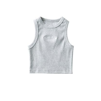 Damen Crop- Hochkragen Dezent Schriftzug