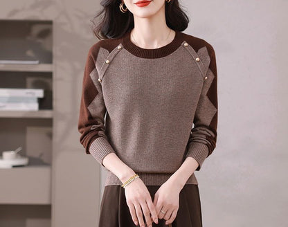 Damen Pullover Lässig mit Applikationen Eveloria