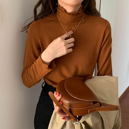 Damen Langarm Rollkragenpullover Eveloria