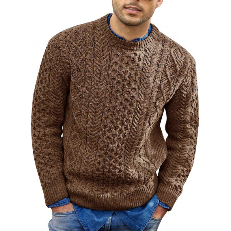 Herren Strickpullover Rundhals Frühlingslook