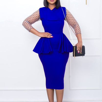 Damen Business-Kleid Puffärmel Eveloria Elegantes