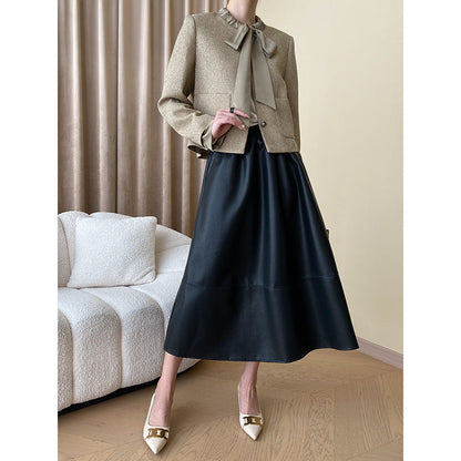 Damen Jacke Dekorativer Kragen Druckknopf Eveloria