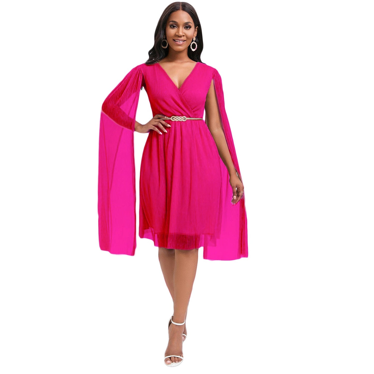 Damen Abendkleid Voluminöse Ärmel Elegante Taillierung Eveloria