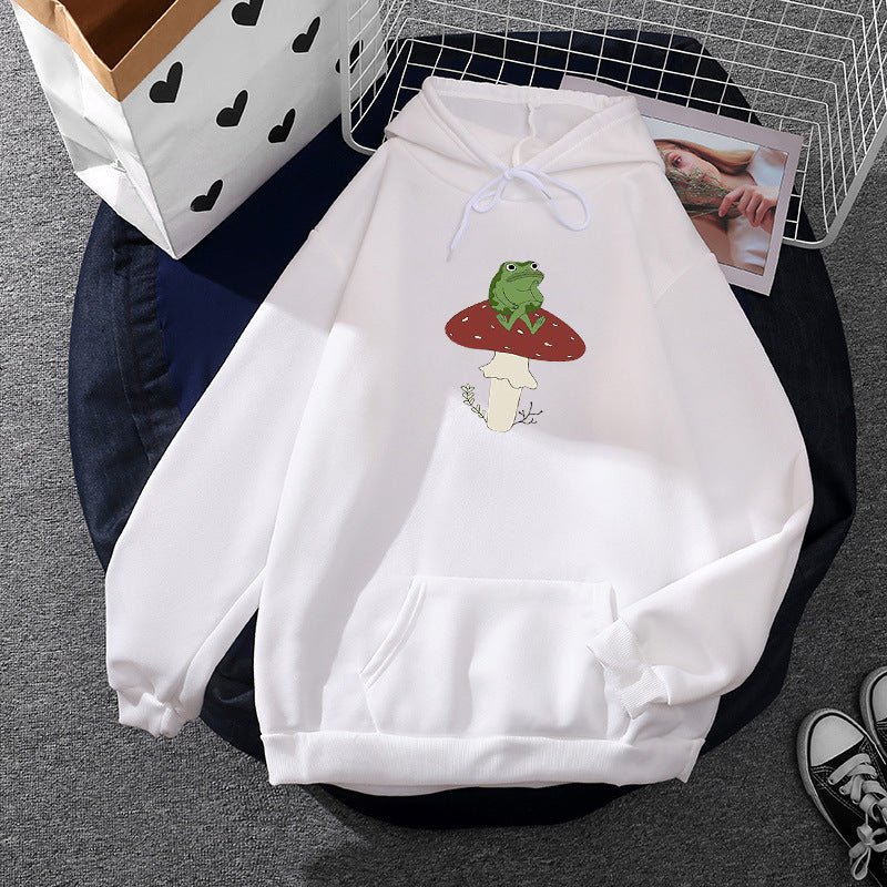 Damen Hoodie Frosch Motiv Eveloria