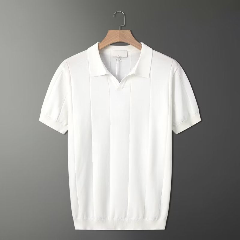 Herren Poloshirt Mintgrün Strick