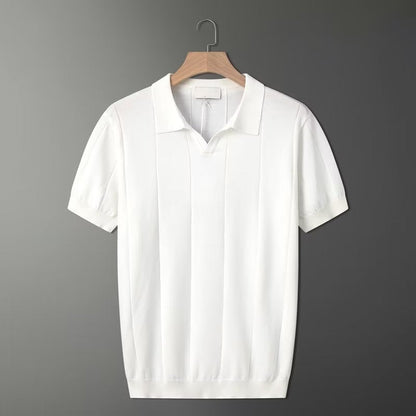 Herren Poloshirt Mintgrün Strick