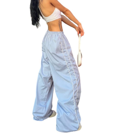 Damen Sport-Hose Weites Bein Elastischer Bund Eveloria