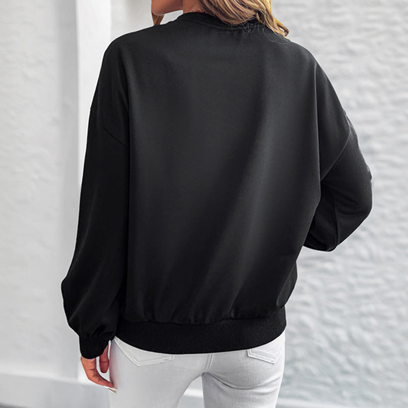 Damen Sweatshirt mit goldenen Herzchen-Print Eveloria