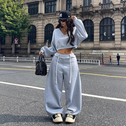 Damen Crop- Set mit weiter Hose Eveloria - Eveloria