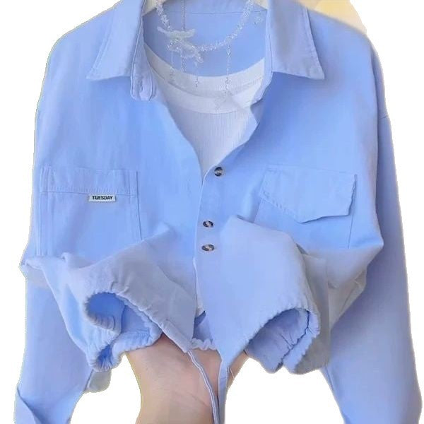 Damen Bluse Relaxed Fit mit Taschen Eveloria