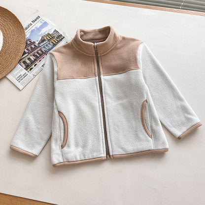Damen Fleecejacke Hochkragen Reißverschlusstaschen Eveloria