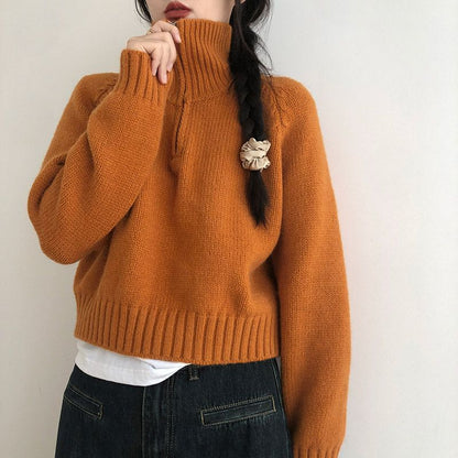 Damen Stehkragenpullover Eveloria Hochwertiges Strick